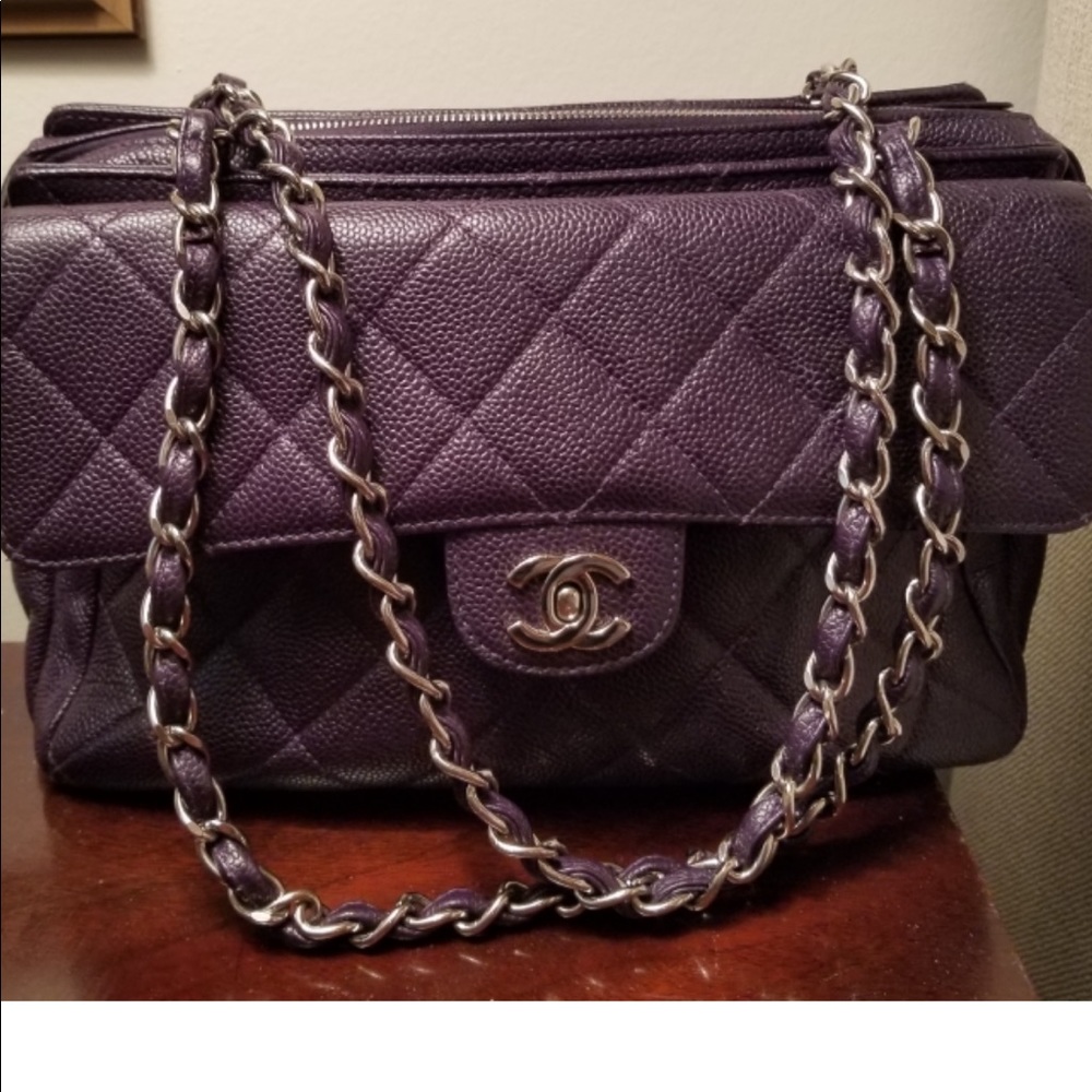 Chanel vintage plum colored bag